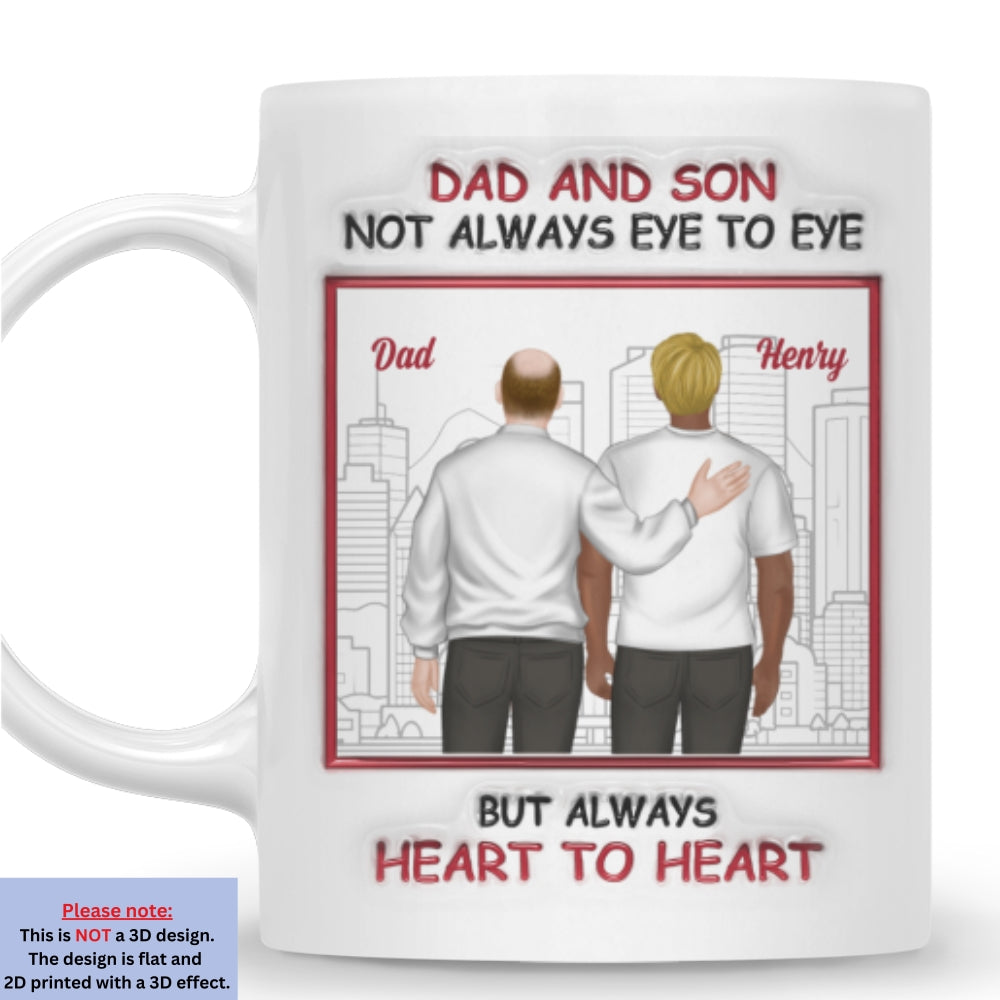 Custom Christmas & Birthday Gift for Son • Our Hearts Beat In Harmony - Personalized 3D Inflated Effect Mug