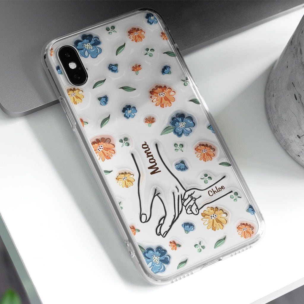 Mom Hold My Heart - Personalized 3D Inflated Effect Phone Case