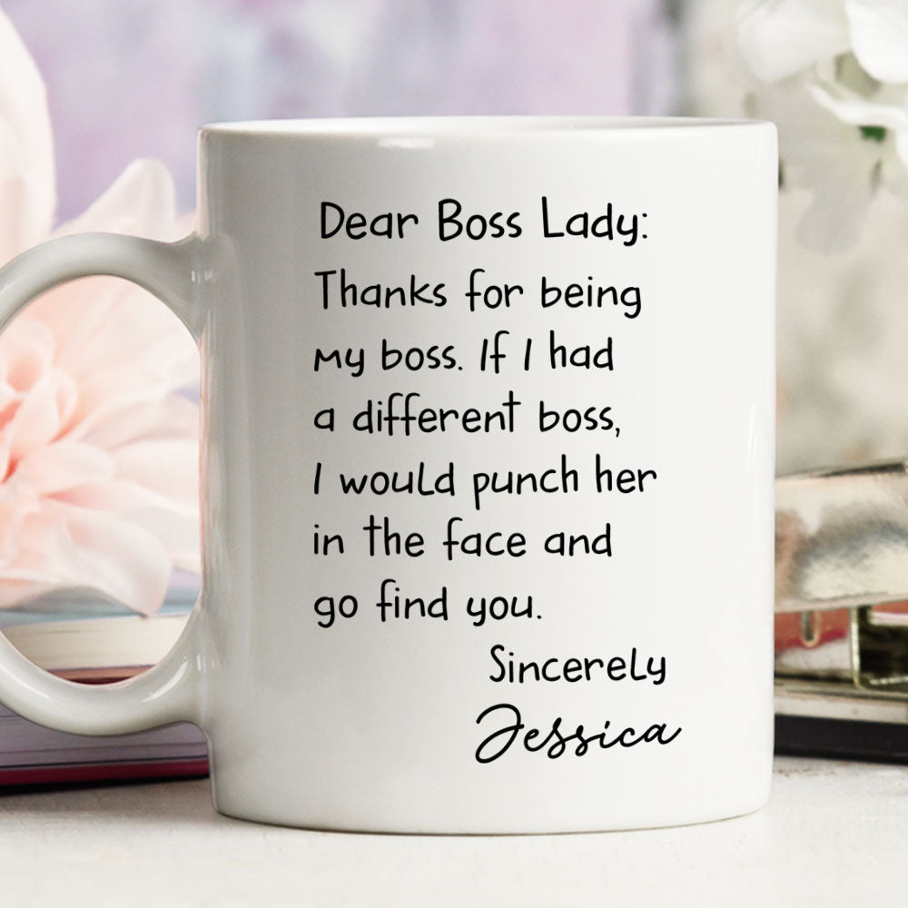 Custom Coworker, Christmas & Birthday Team Appreciation Gift • Boss Lady - Personalized Coffee Mug