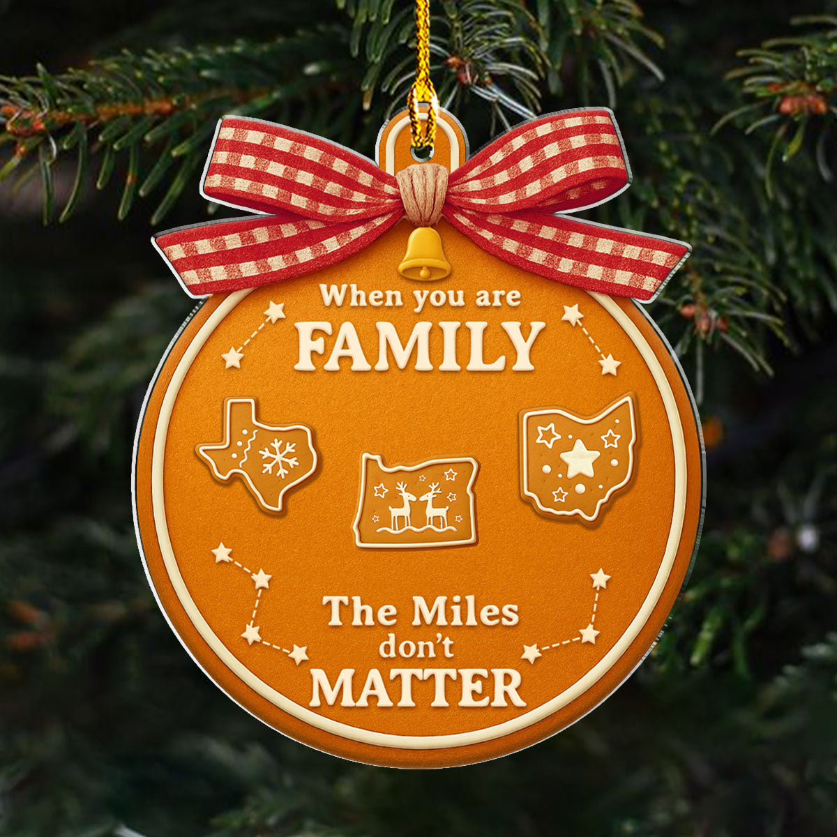 Custom Family Ornament, Christmas Gift for Family Members •  The Miles - Personalized Acrylic Ornament