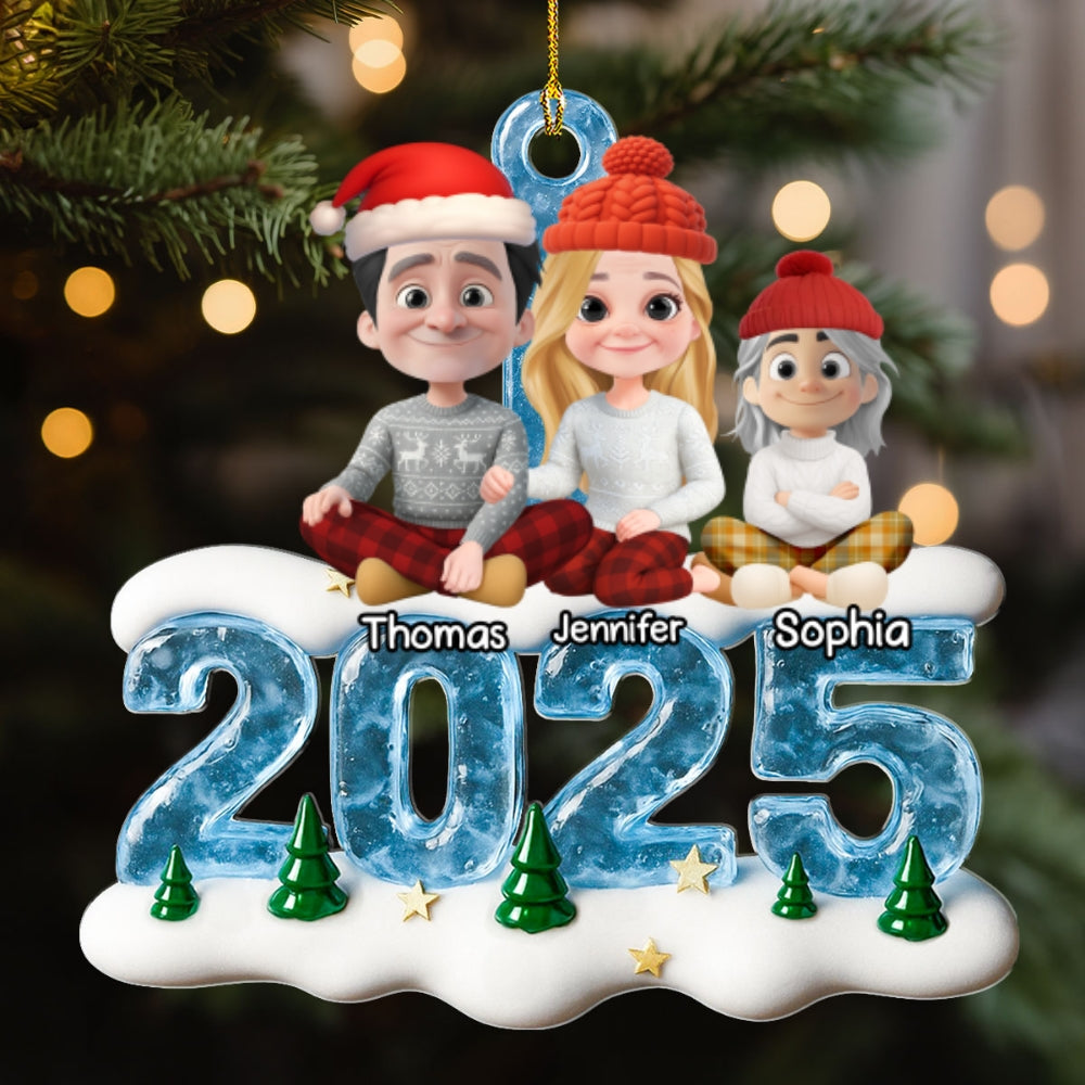 Custom Family Ornament, Christmas Gift for Family Members •  We And Our Kids Ice - Personalized Acrylic Ornament