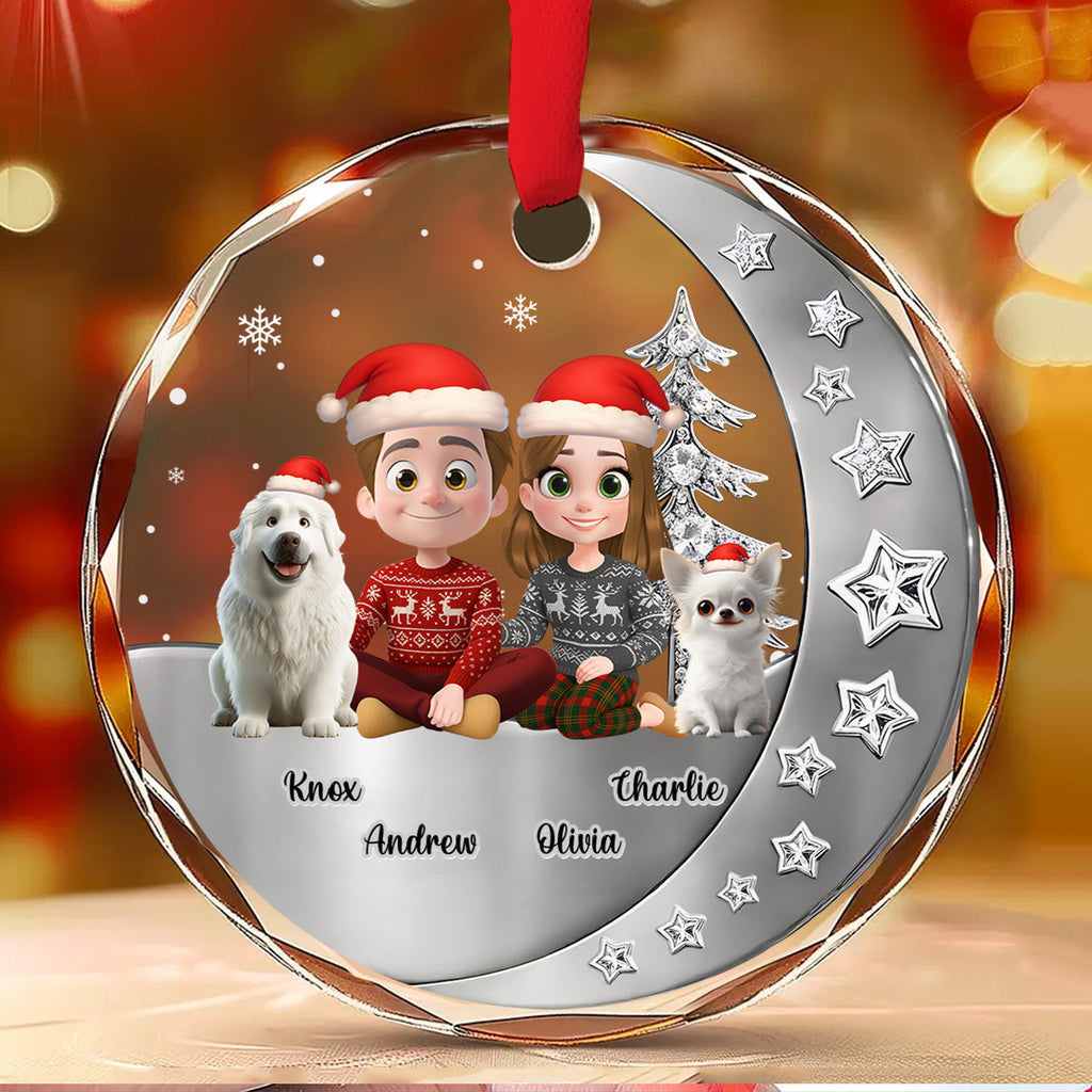 Custom Keepsake Christmas Ornament •  Beside Each Other - Personalized 3D Effect Glass Ornament