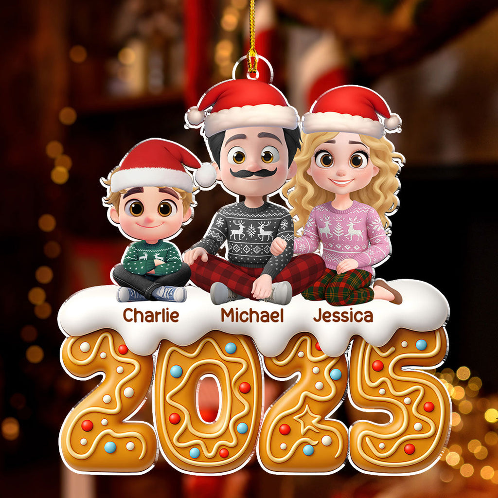 Custom Family Ornament, Christmas Gift for Family Members •  Family Of The Year - Personalized Acrylic Ornament