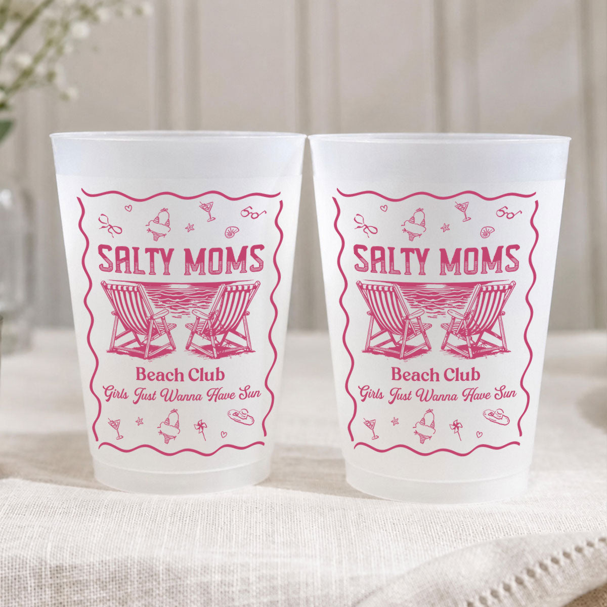 Girls Just Wanna Have Sun - Personalized Frosted Cup