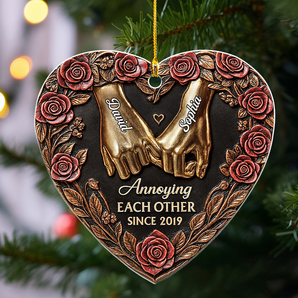 Custom Couple Christmas Ornament, Anniversary Gift •  Still In Love - Personalized Acrylic Ornament