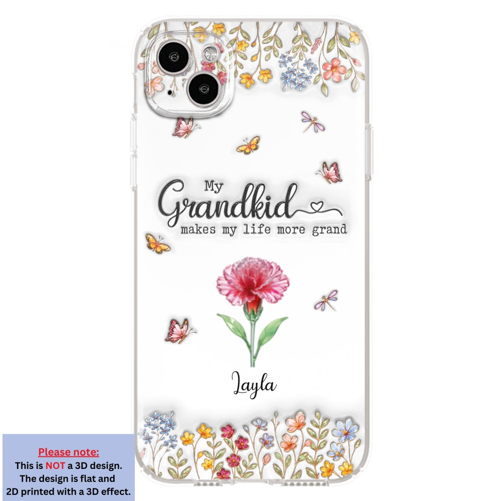 Make Life More Grand With Lovely Kids - Personalized 3D Inflated Effect Phone Case