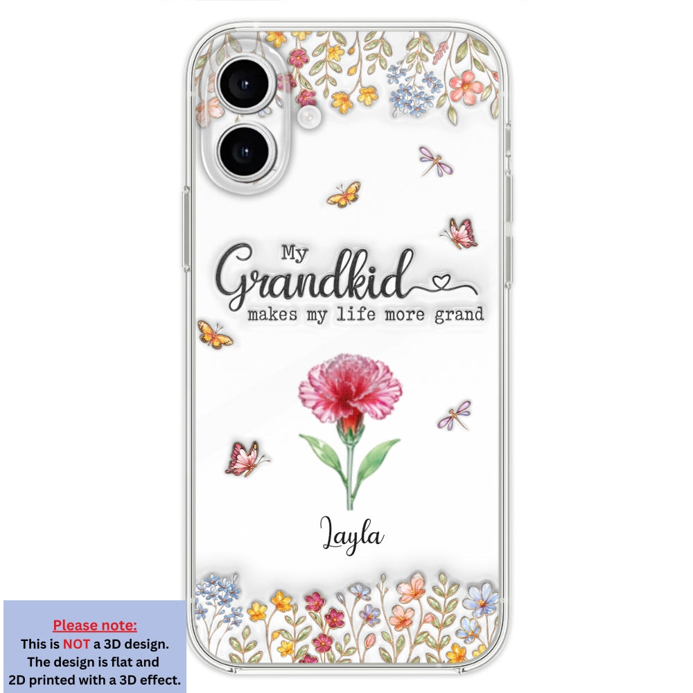 Make Life More Grand With Lovely Kids - Personalized 3D Inflated Effect Phone Case