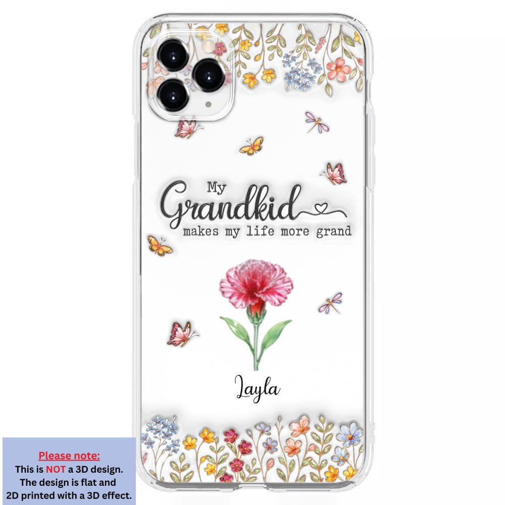Make Life More Grand With Lovely Kids - Personalized 3D Inflated Effect Phone Case