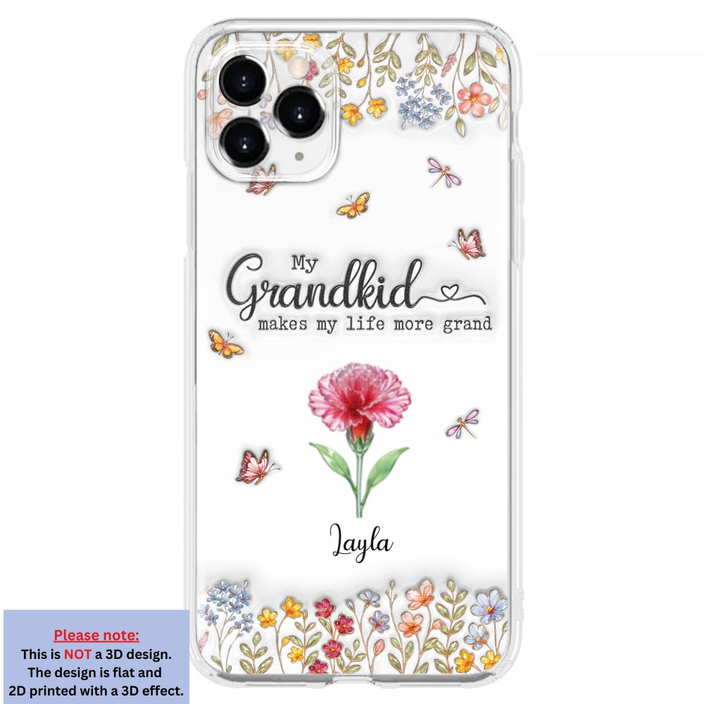 Make Life More Grand With Lovely Kids - Personalized 3D Inflated Effect Phone Case