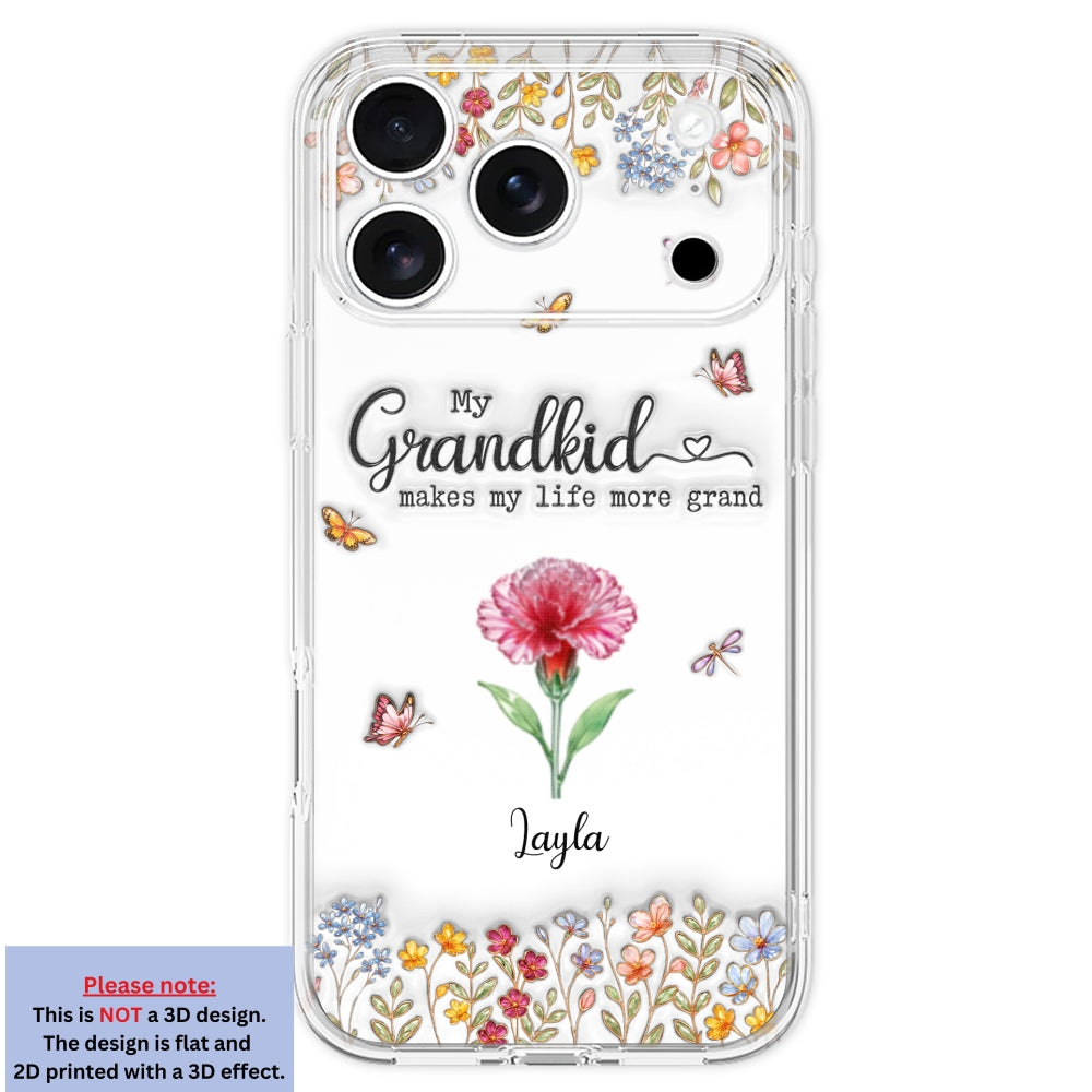 Make Life More Grand With Lovely Kids - Personalized 3D Inflated Effect Phone Case