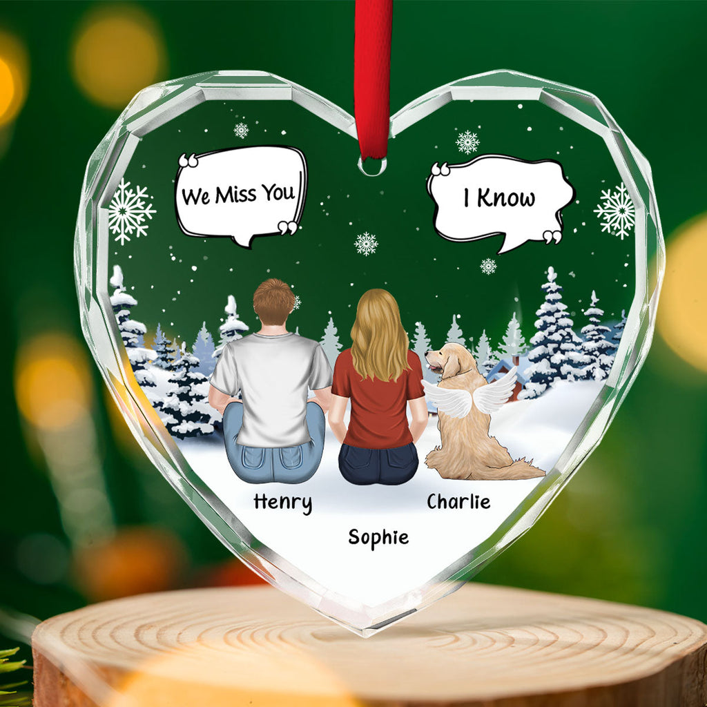 Custom Keepsake Christmas Ornament •  Missing You Every Season - Personalized Glass Ornament