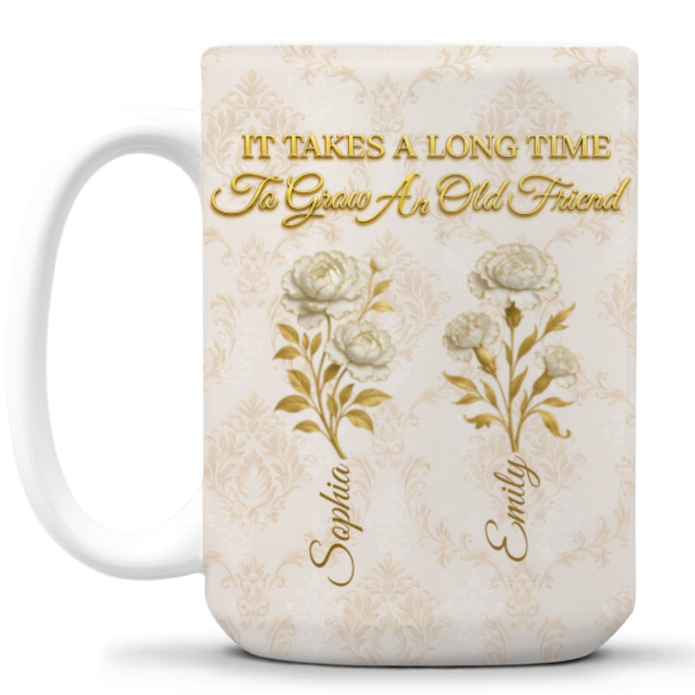 Custom Best Friend, Christmas & Birthday Friendship Keepsake Gift • My Vintage Friend - Personalized Coffee Mug