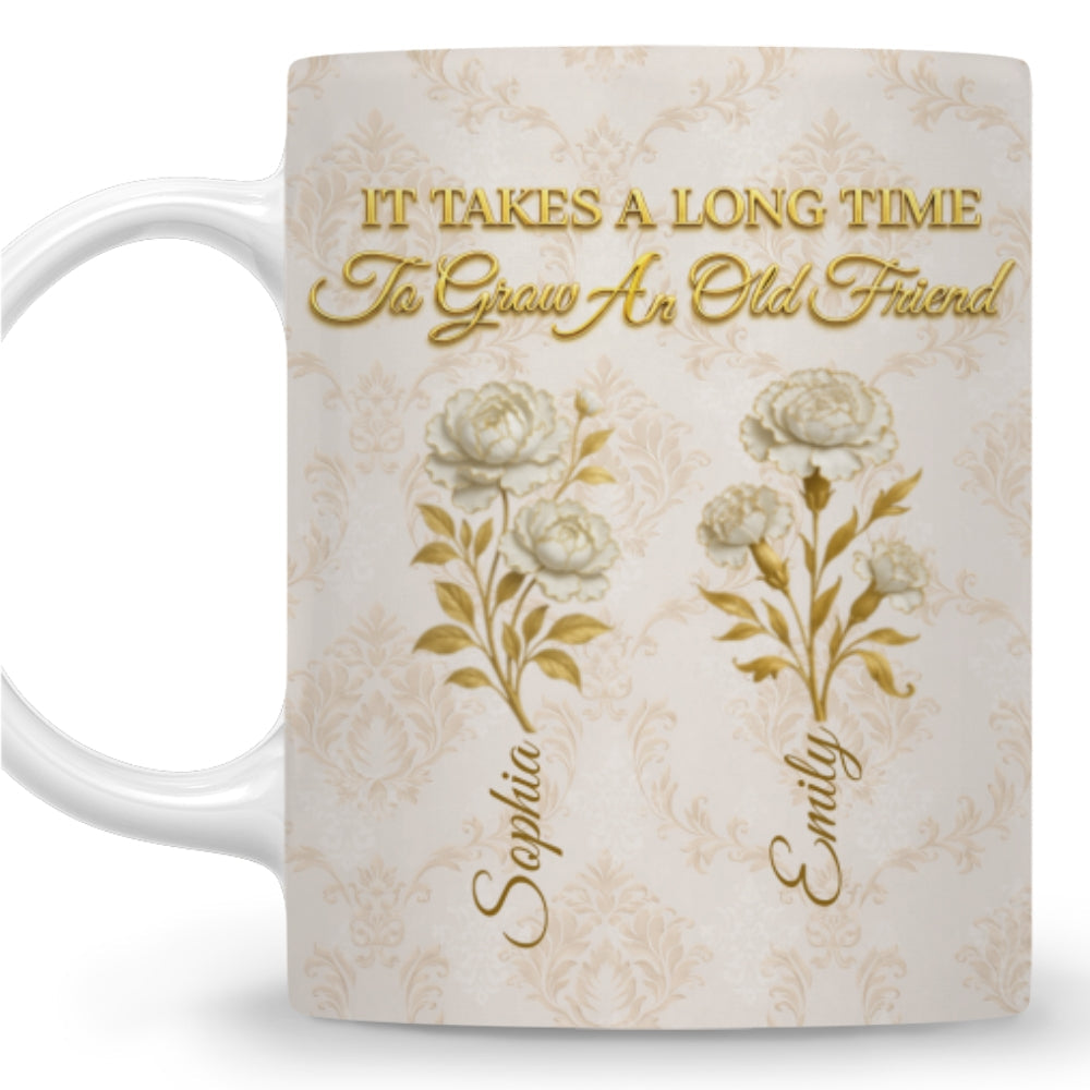 Custom Best Friend, Christmas & Birthday Friendship Keepsake Gift • My Vintage Friend - Personalized Coffee Mug