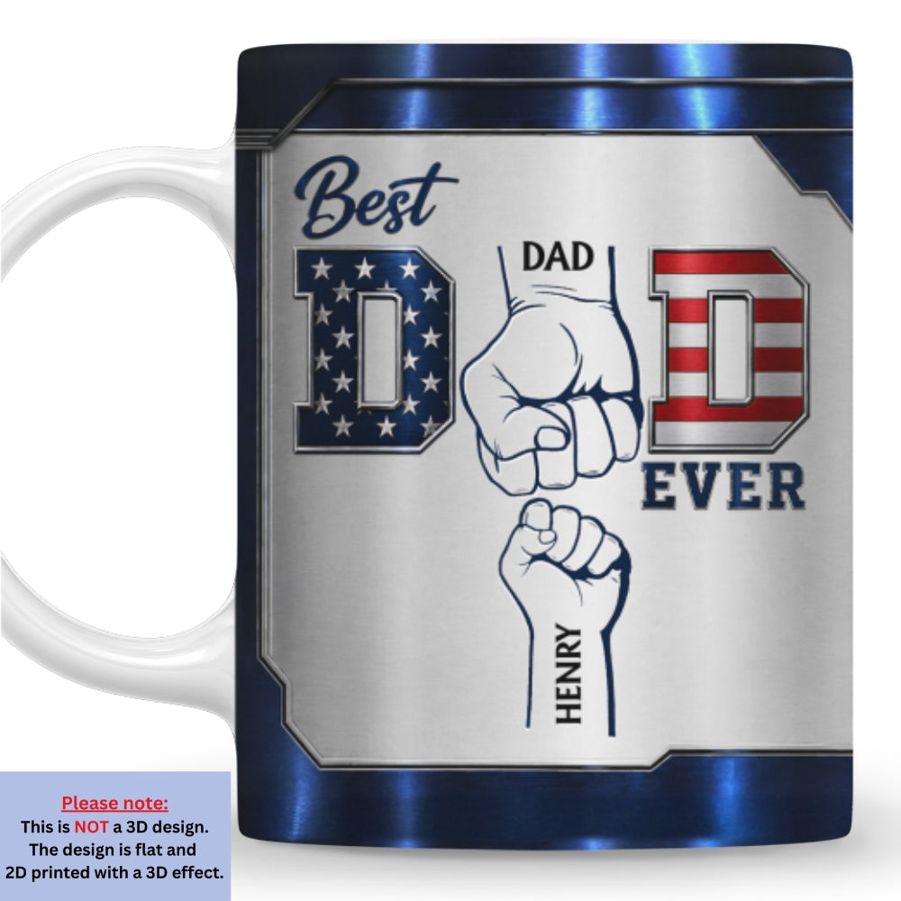Custom Father's Day, Special Gift for Dad & Grandpa • The Best Daddy - Personalized 3D Inflated Effect Mug