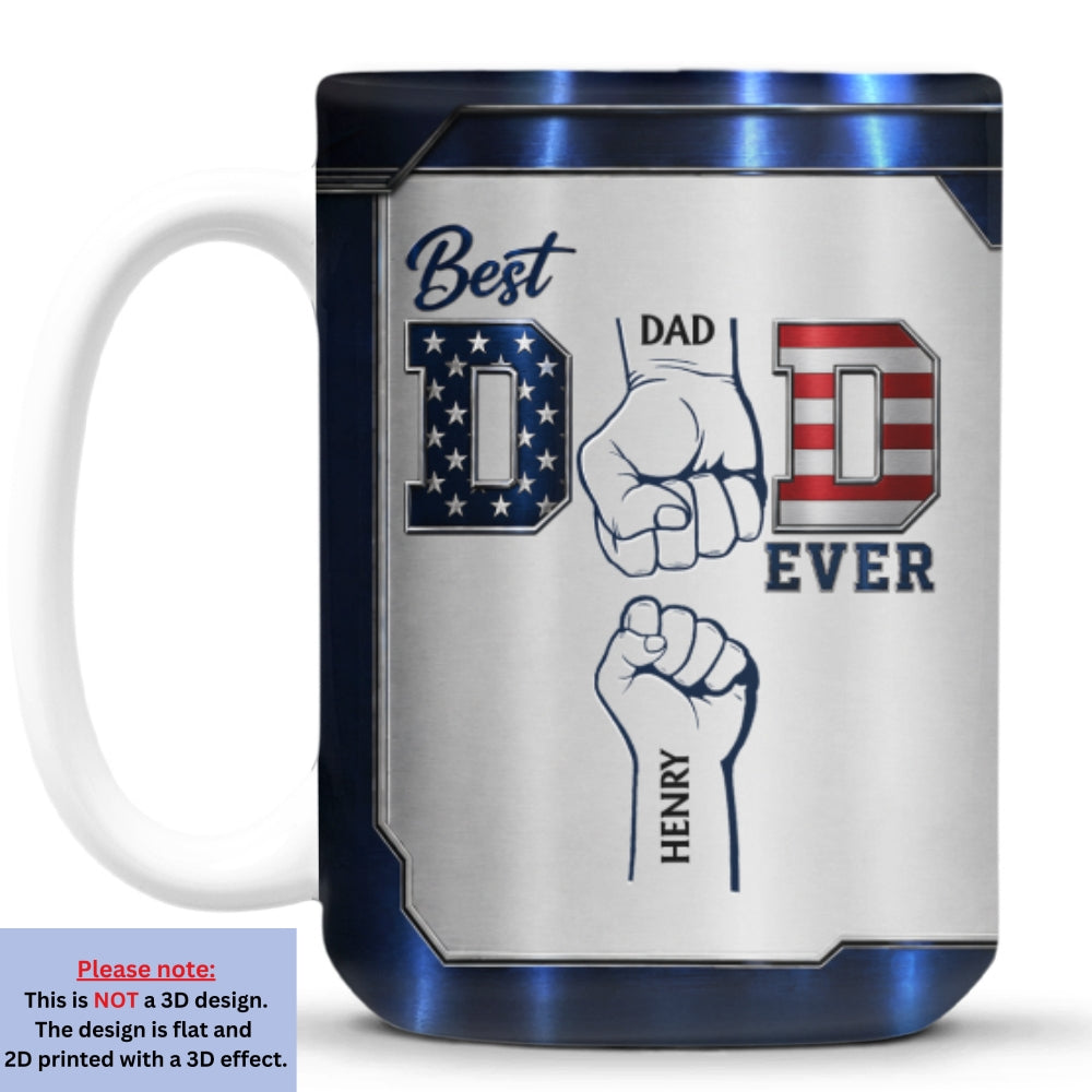 Custom Father's Day, Special Gift for Dad & Grandpa • The Best Daddy - Personalized 3D Inflated Effect Mug
