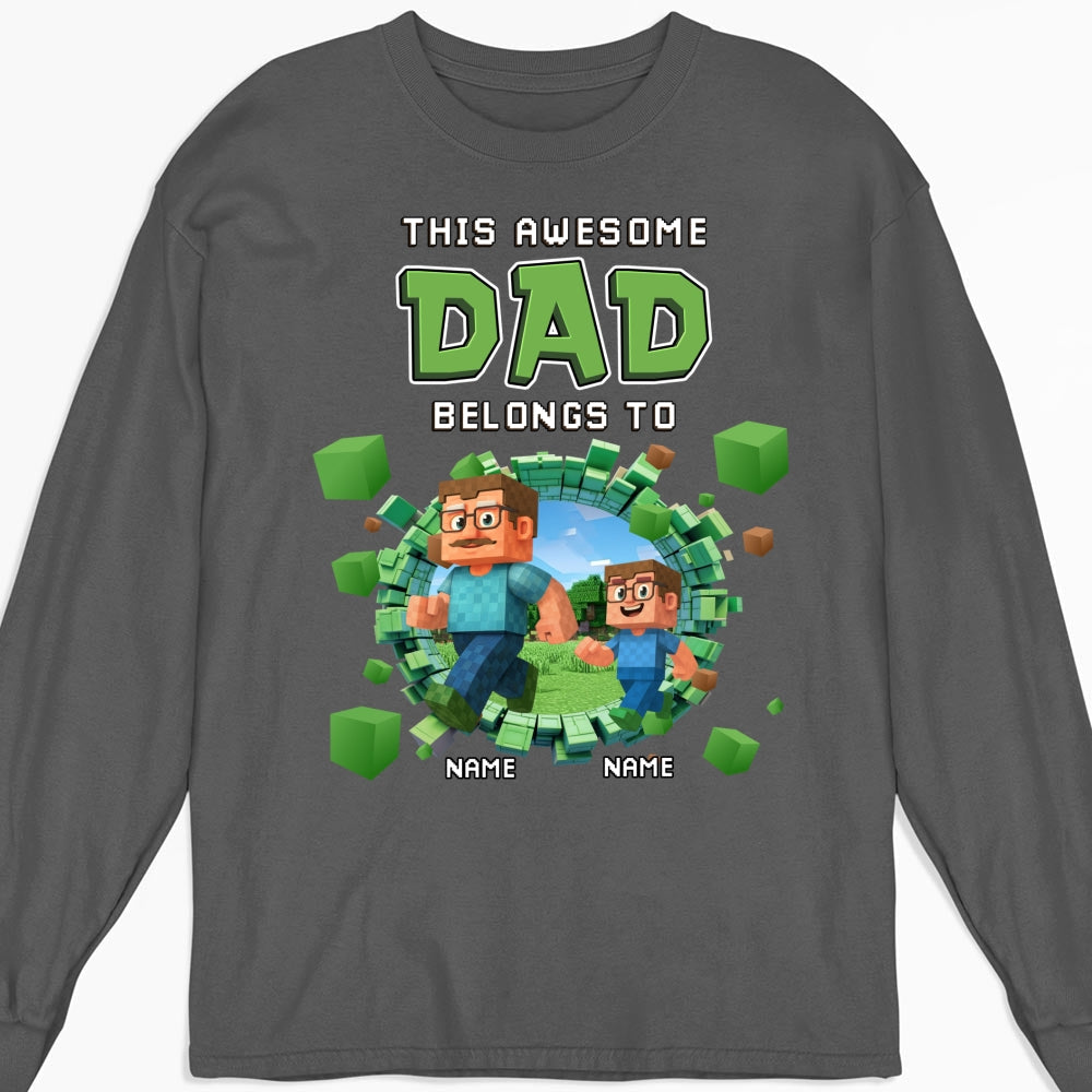 Custom Father's Day, Special Gift for Dad & Grandpa • Pixel Island Hero - Personalized Shirt