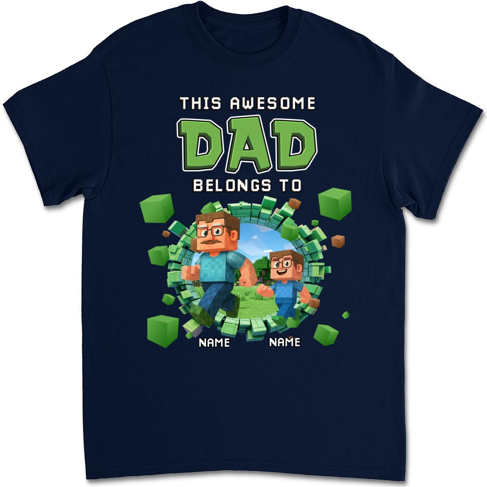 Custom Father's Day, Special Gift for Dad & Grandpa • Pixel Island Hero - Personalized Shirt