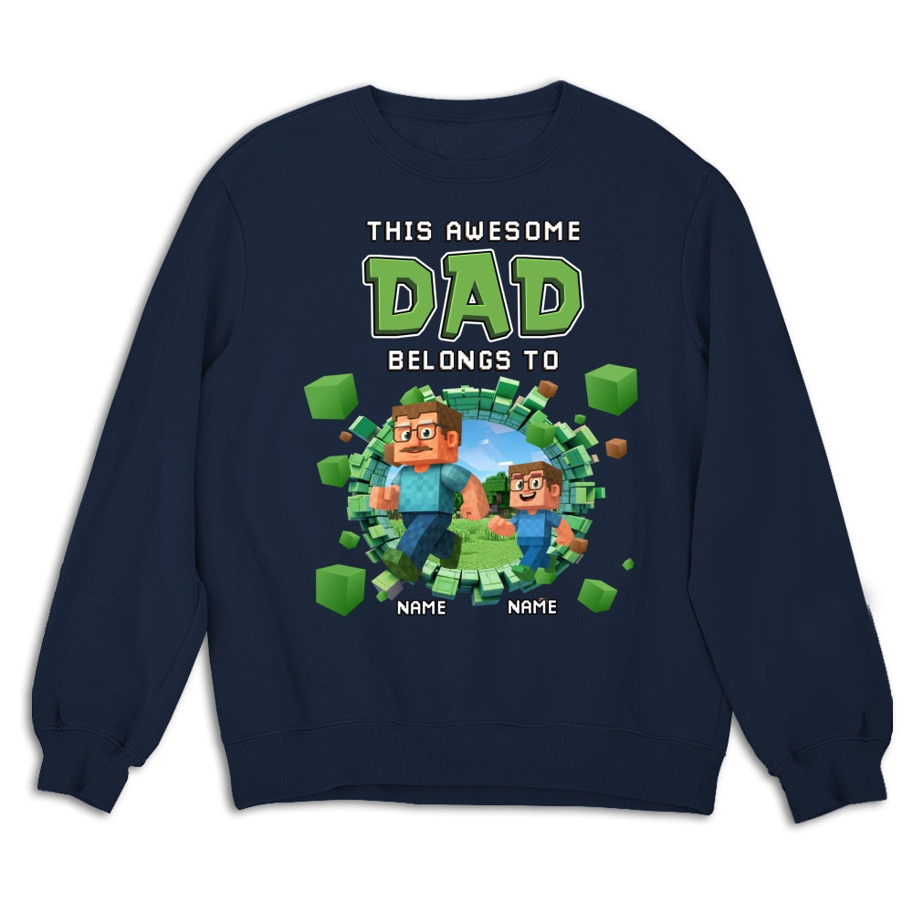 Custom Father's Day, Special Gift for Dad & Grandpa • Pixel Island Hero - Personalized Shirt