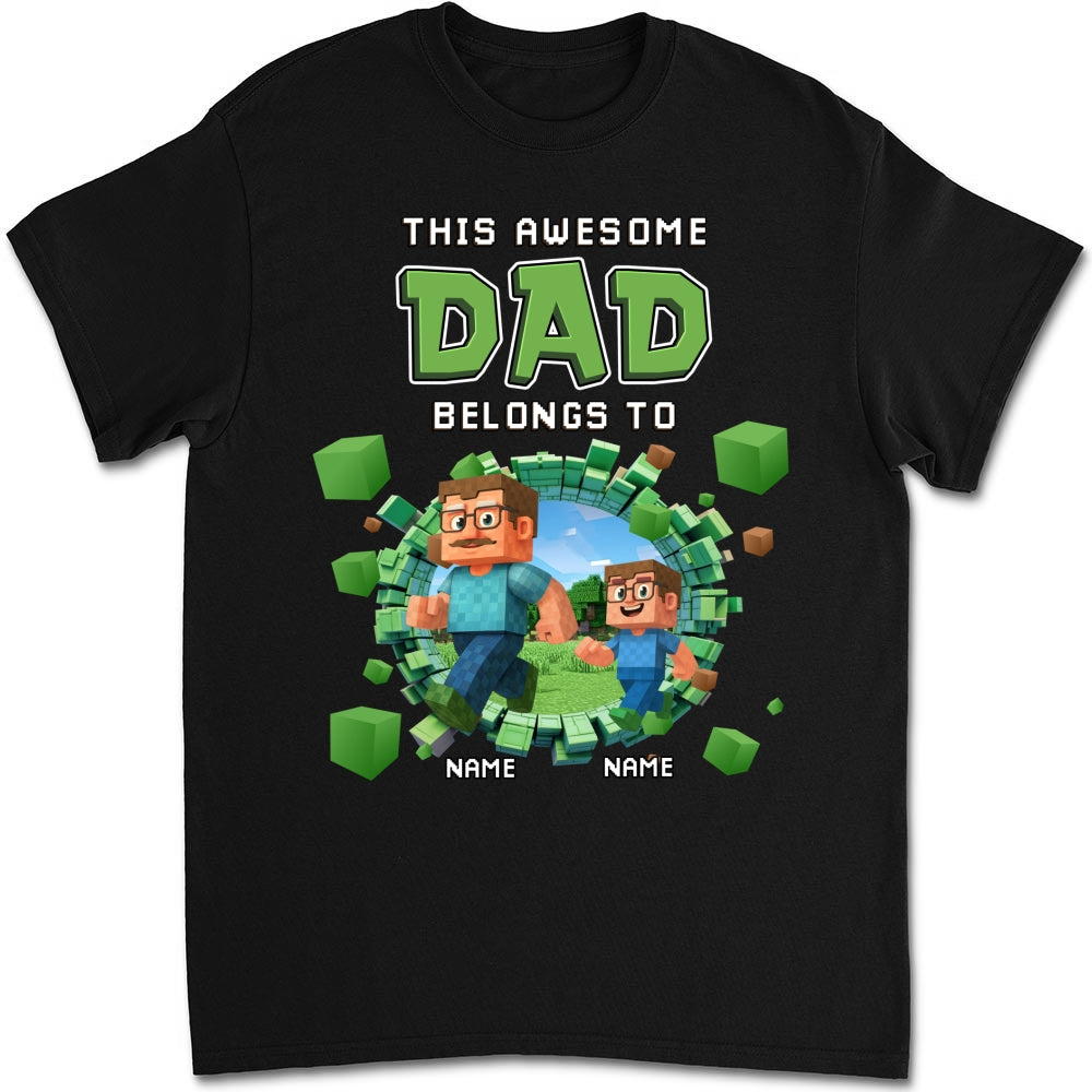 Custom Father's Day, Special Gift for Dad & Grandpa • Pixel Island Hero - Personalized Shirt