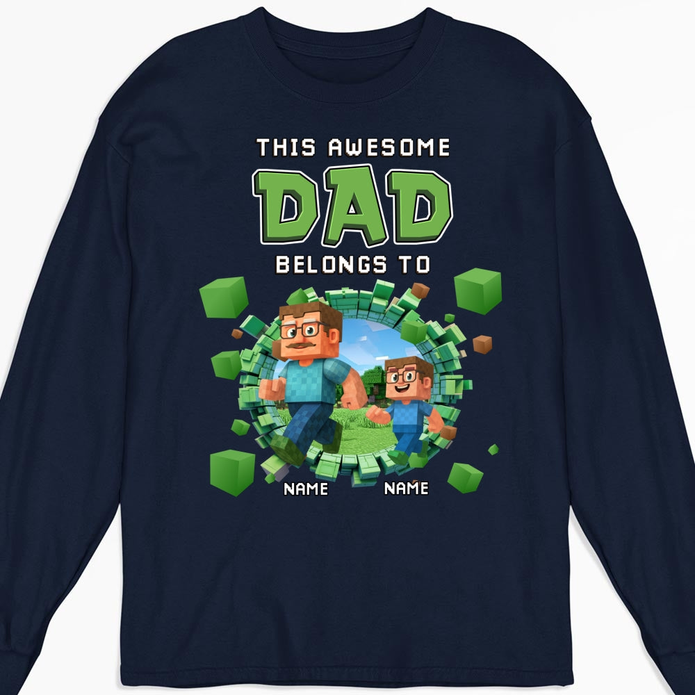 Custom Father's Day, Special Gift for Dad & Grandpa • Pixel Island Hero - Personalized Shirt