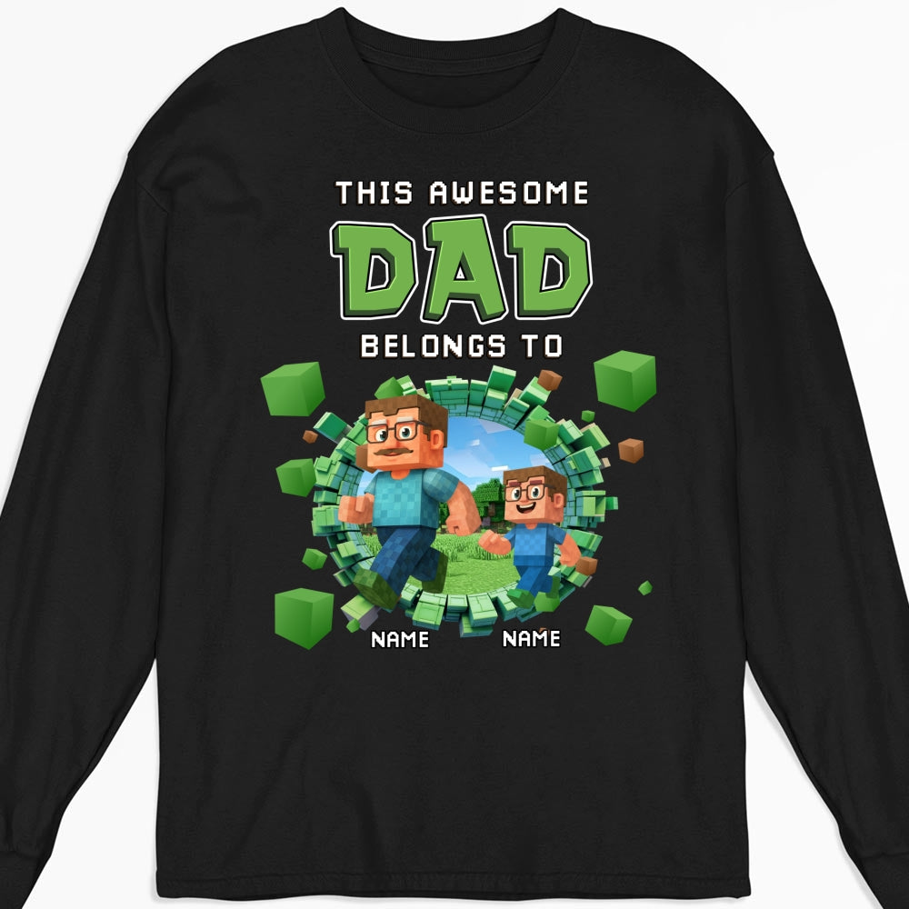 Custom Father's Day, Special Gift for Dad & Grandpa • Pixel Island Hero - Personalized Shirt