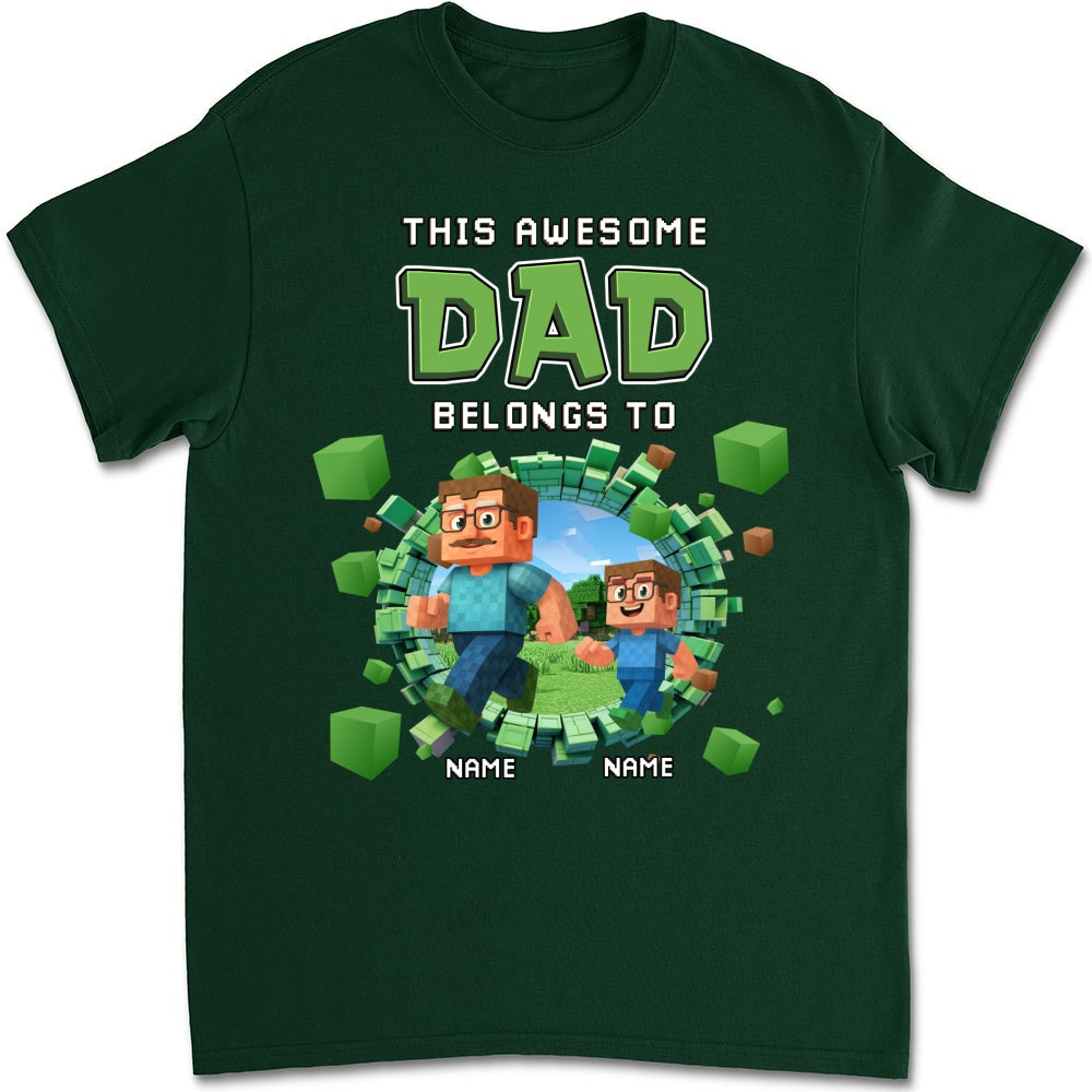 Custom Father's Day, Special Gift for Dad & Grandpa • Pixel Island Hero - Personalized Shirt