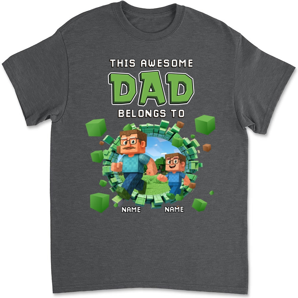 Custom Father's Day, Special Gift for Dad & Grandpa • Pixel Island Hero - Personalized Shirt