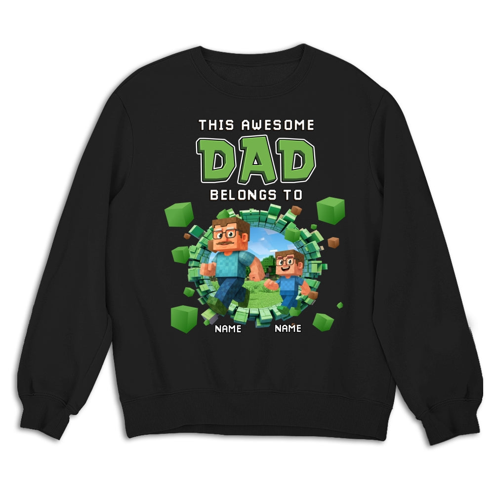 Custom Father's Day, Special Gift for Dad & Grandpa • Pixel Island Hero - Personalized Shirt