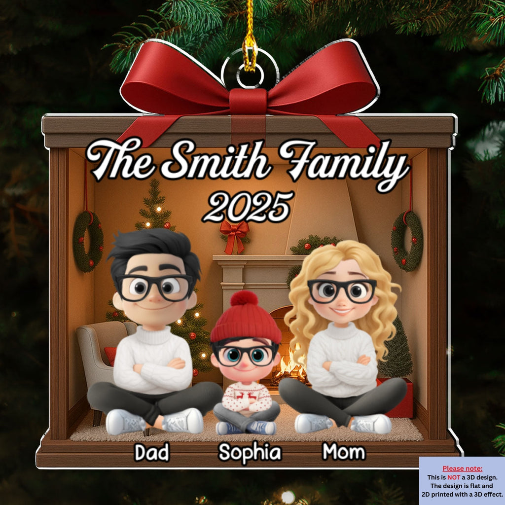 Custom Family Ornament, Christmas Gift for Family Members •  Family Is Everything 2025 - Personalized Acrylic Ornament