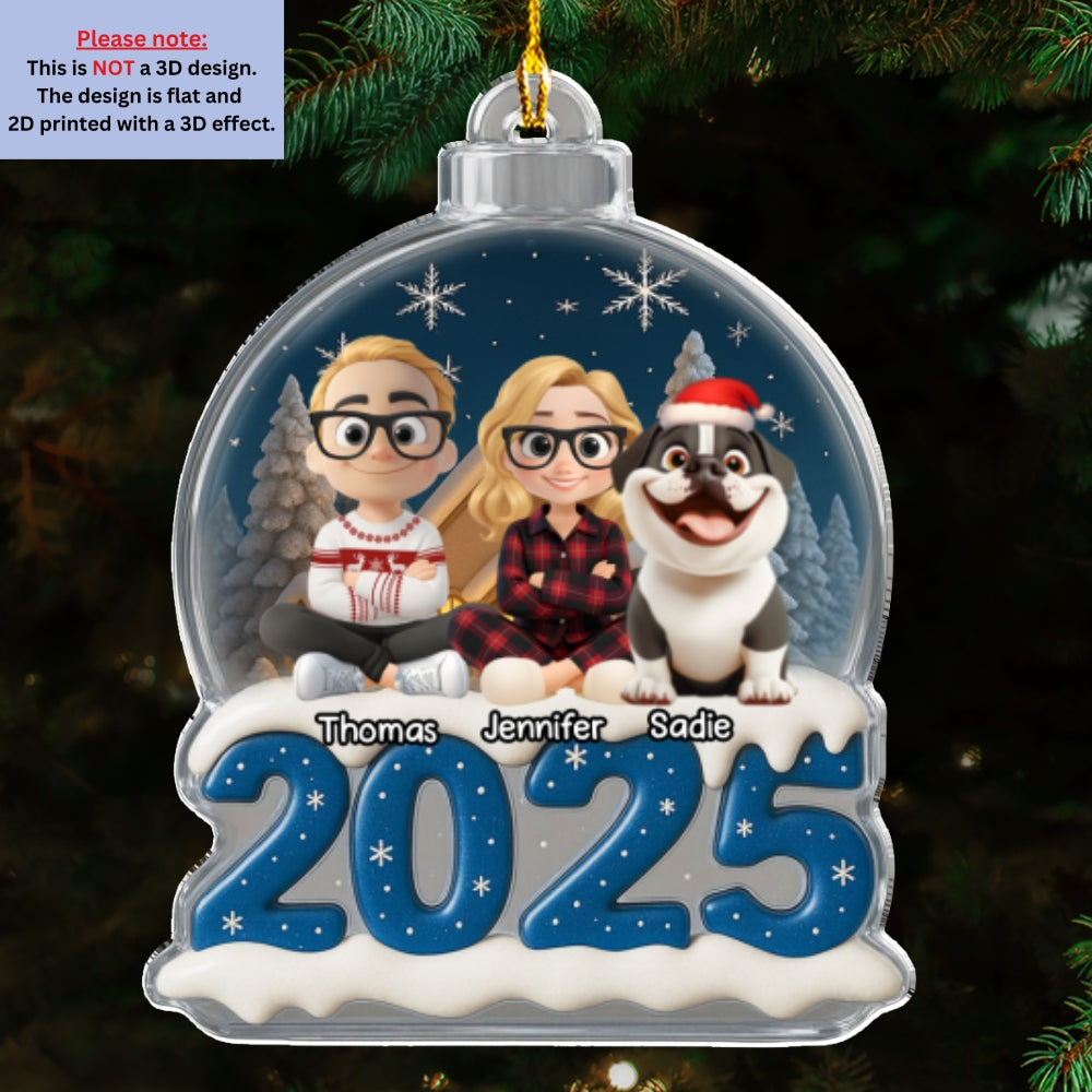 Custom Keepsake Christmas Ornament •  We And Our Dog This Year - Personalized Acrylic Ornament