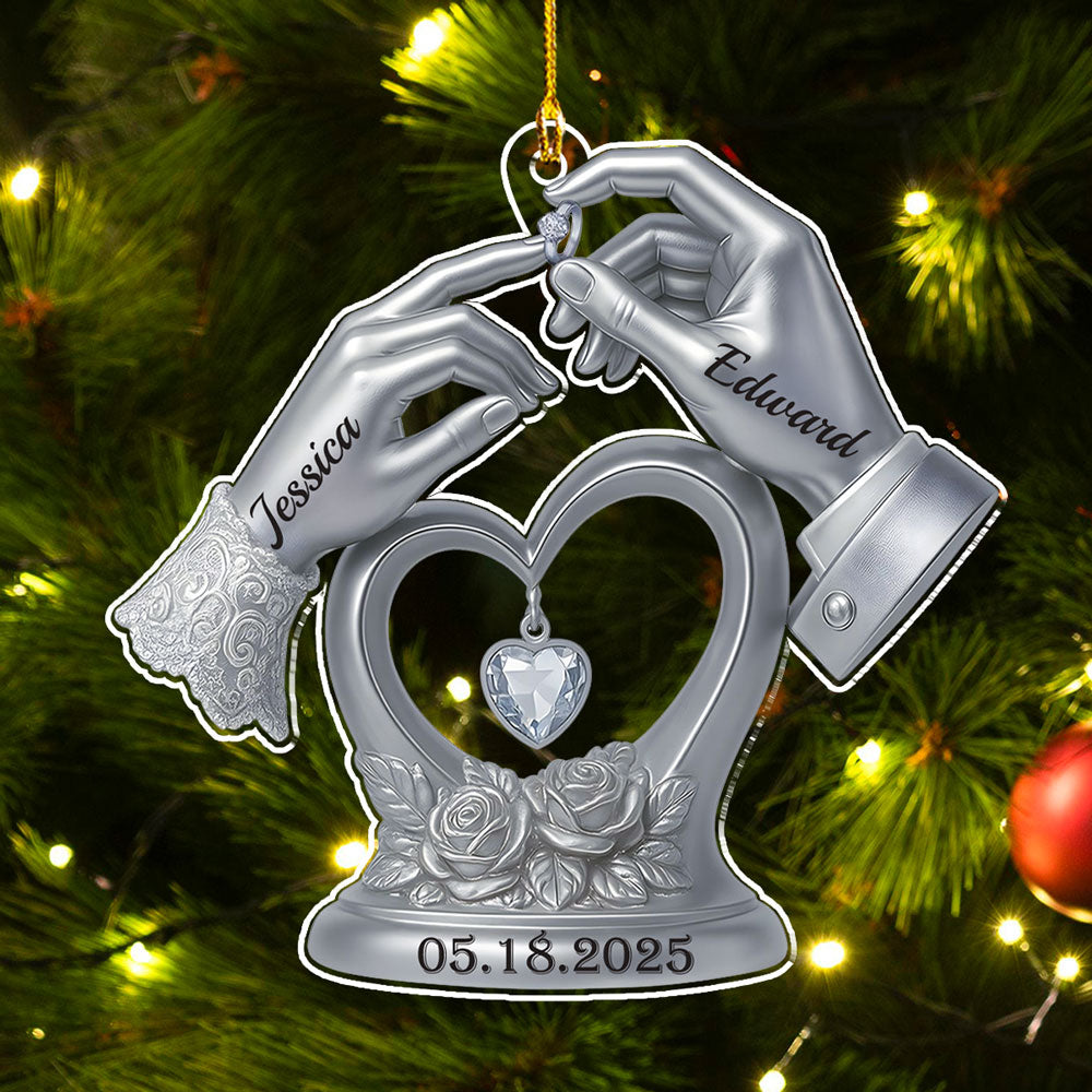 Custom Keepsake Christmas Ornament •  Engraved In Love - Personalized Acrylic Ornament