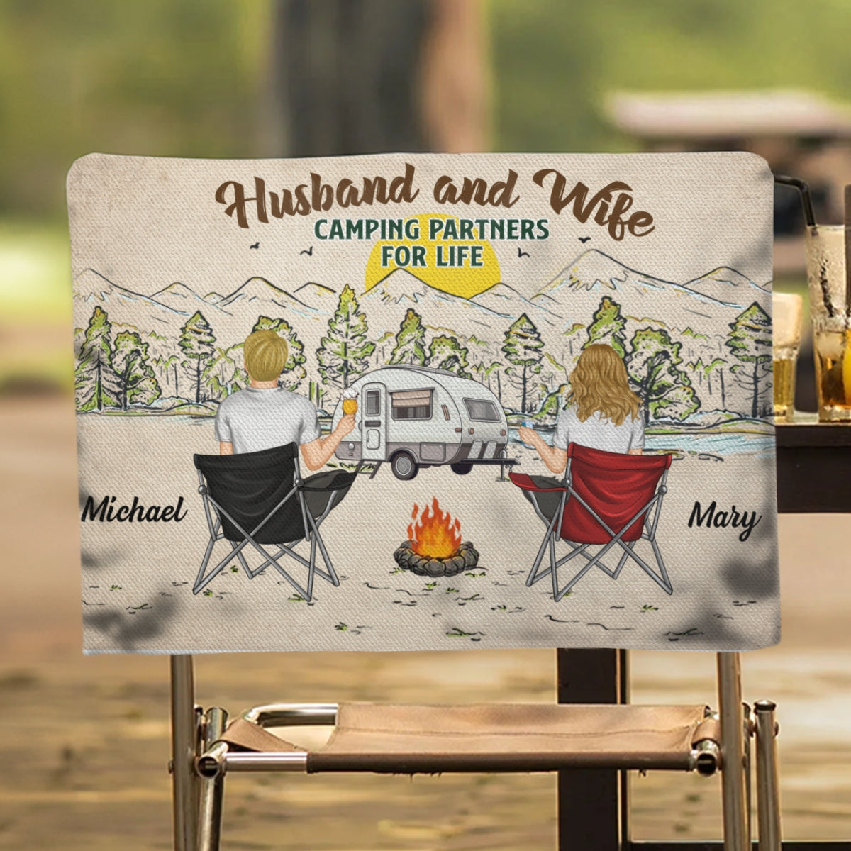 Camping For Life - Personalized Camping Chair Cover