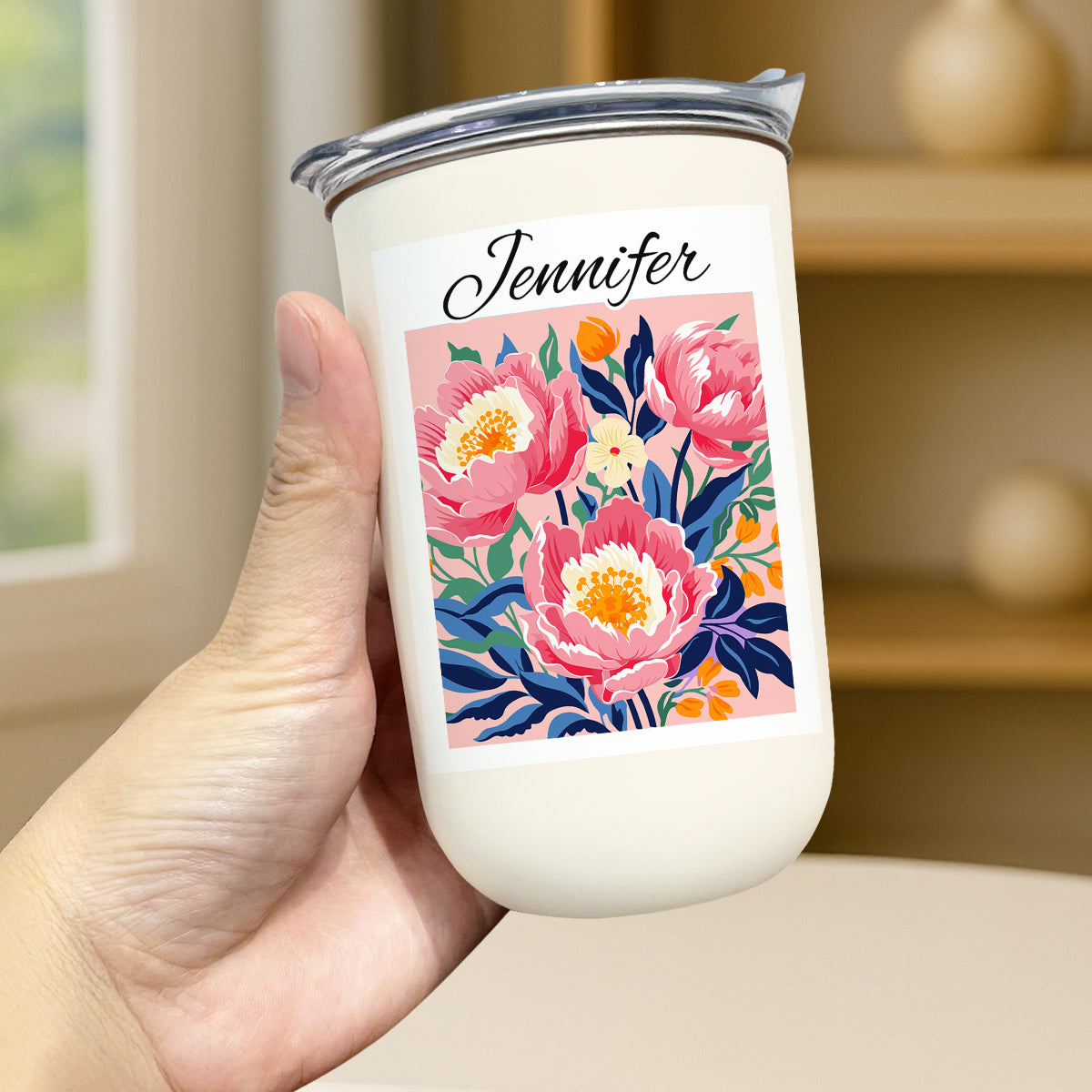 Custom Christmas Birthday Gifts For Best Friend • Retro Birth Month Flower - Personalized 10oz Tumbler
