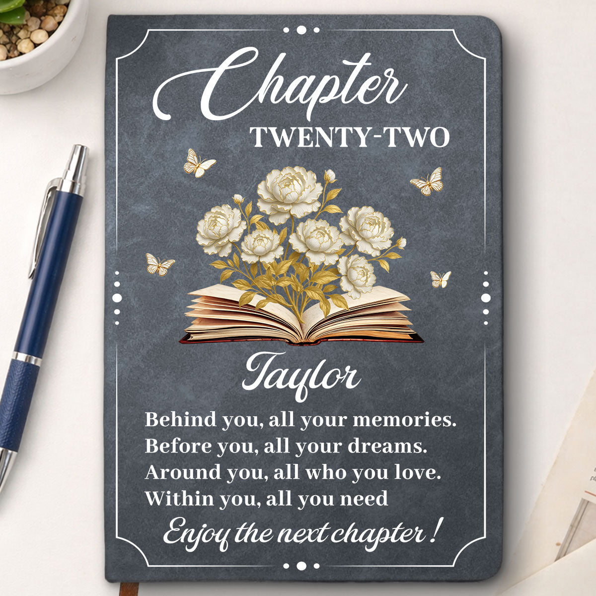Graduation Journal Custom Name School Year For Children • Book Lover - Personalized Leather Journal