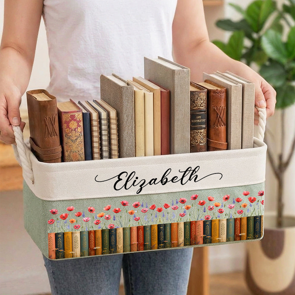 Bookshelf Flower Garden 1 - Personalized Storage Basket