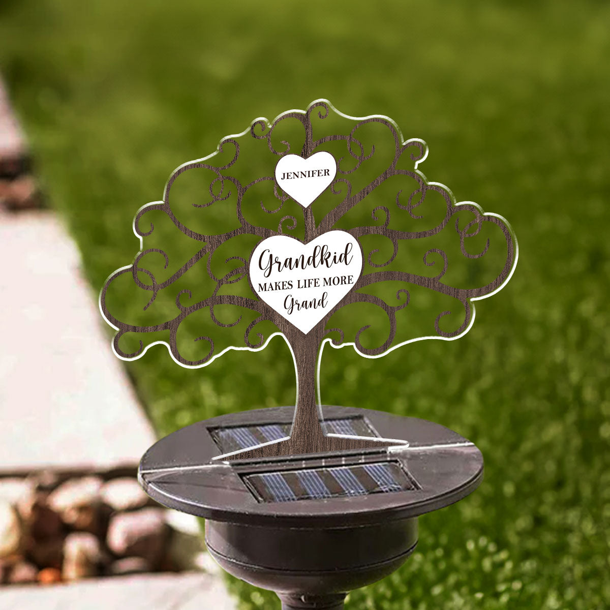 Grandkids Make Life More Grand - Personalized Solar Light