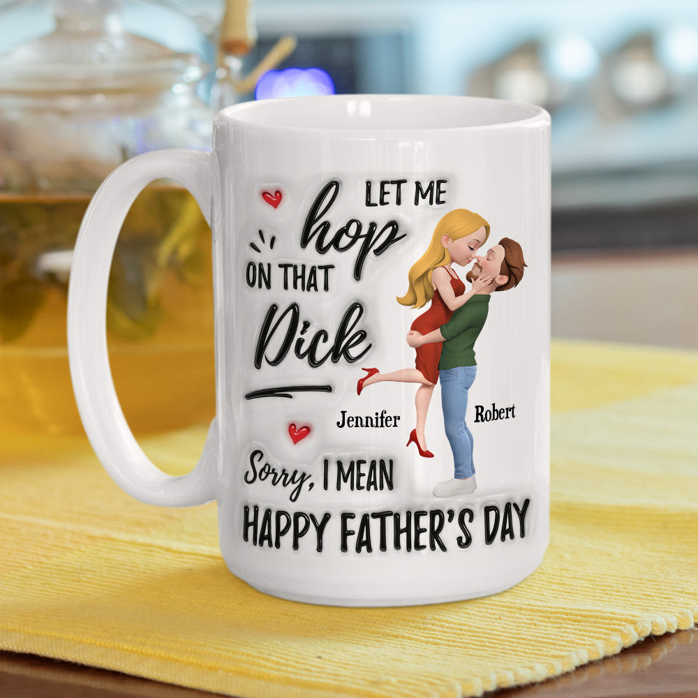 Custom Anniversary Keepsake Gifts For Couple • Let Me Hop - Personalized 3D Inflated Effect Mug