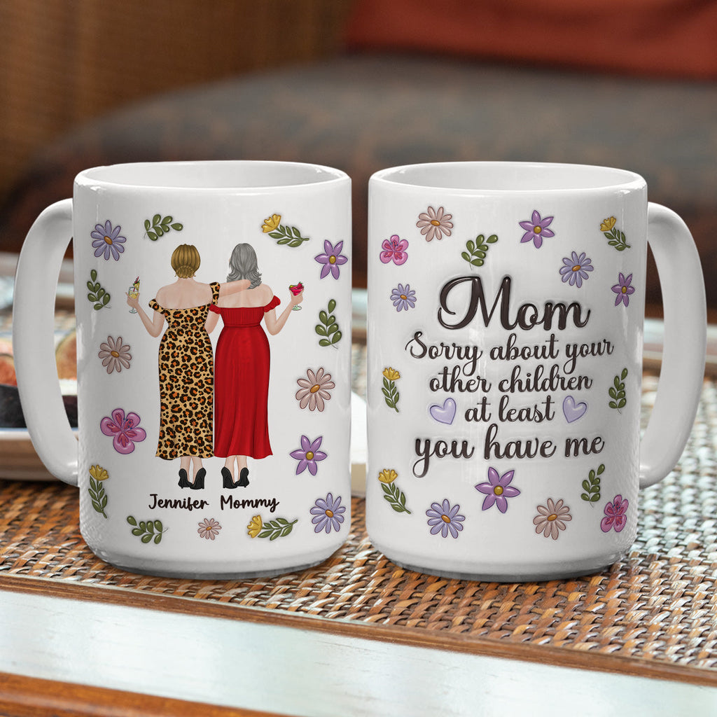 Custom Christmas & Birthday Gift for Mom • Sorry Mom Mum - Personalized 3D Inflated Effect Mug