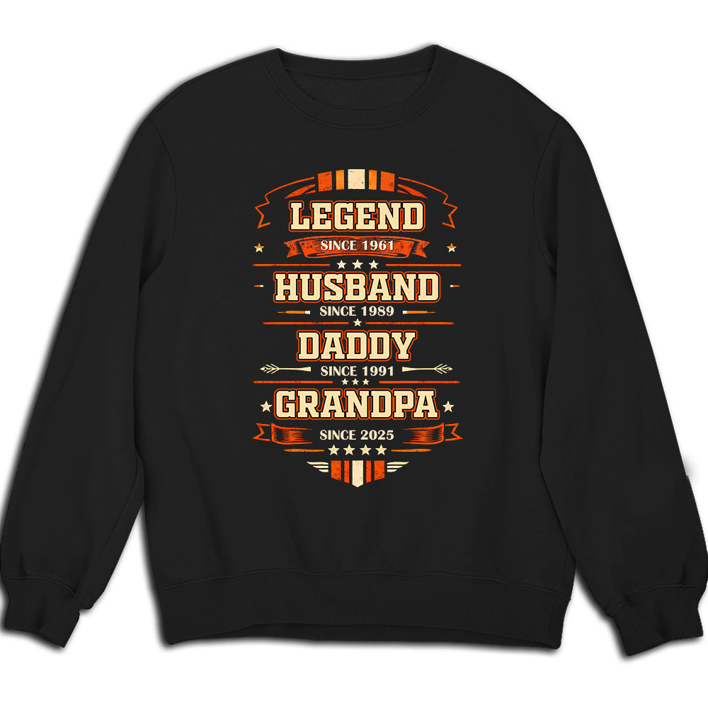 Custom Father's Day, Special Gift for Dad & Grandpa • From Legend To Papa - Personalized Shirt