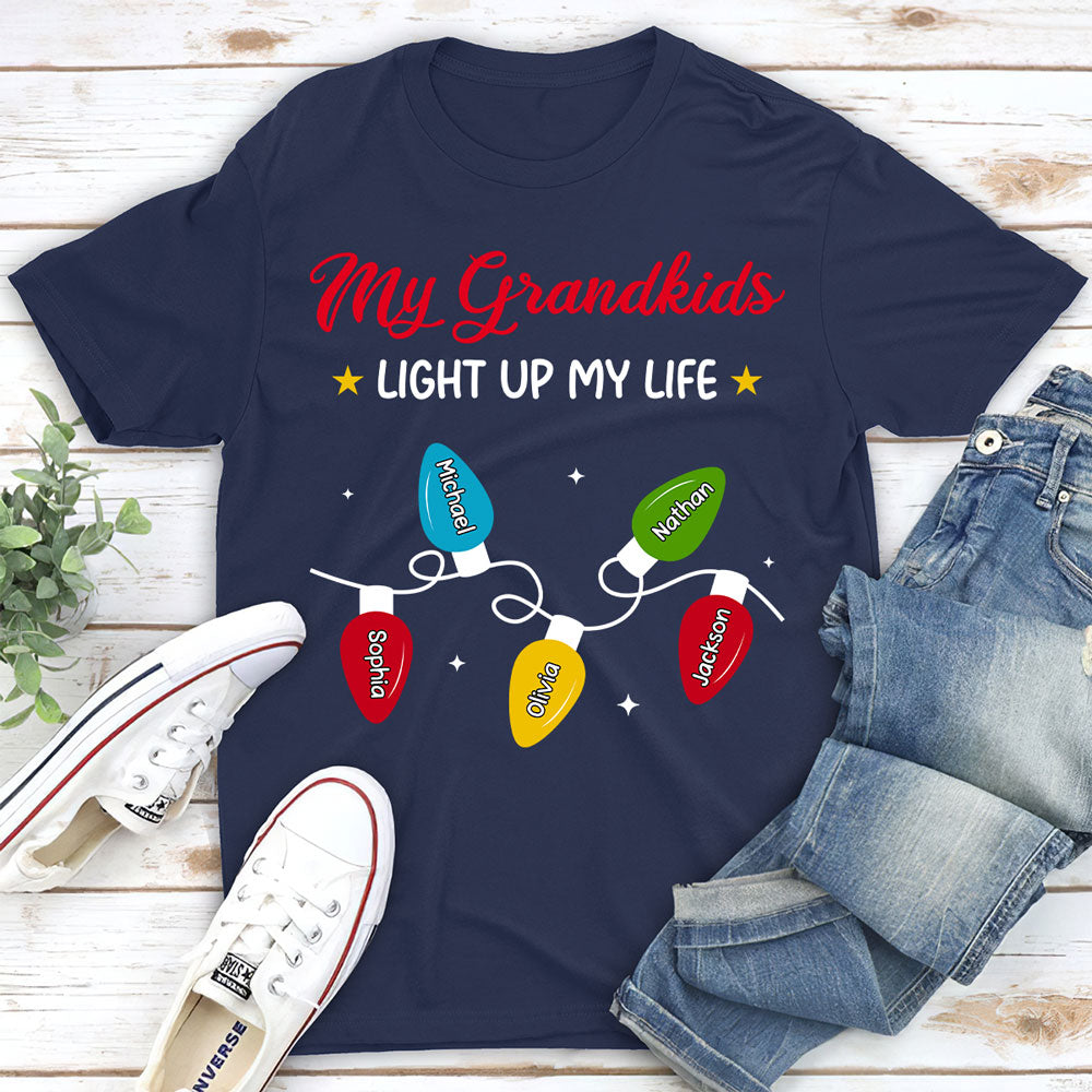 Custom Christmas & Birthday Gift for Grandma • The Light Of Grandma Life - Personalized Shirt
