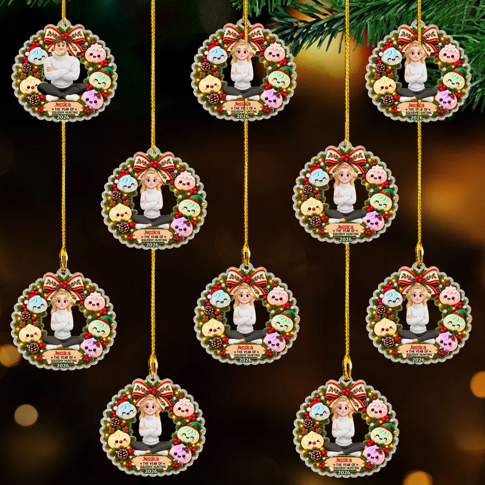 Custom Family Ornament, Christmas Gift for Family Members •  Cute Dumpling For Christmas - Personalized Acrylic Ornament