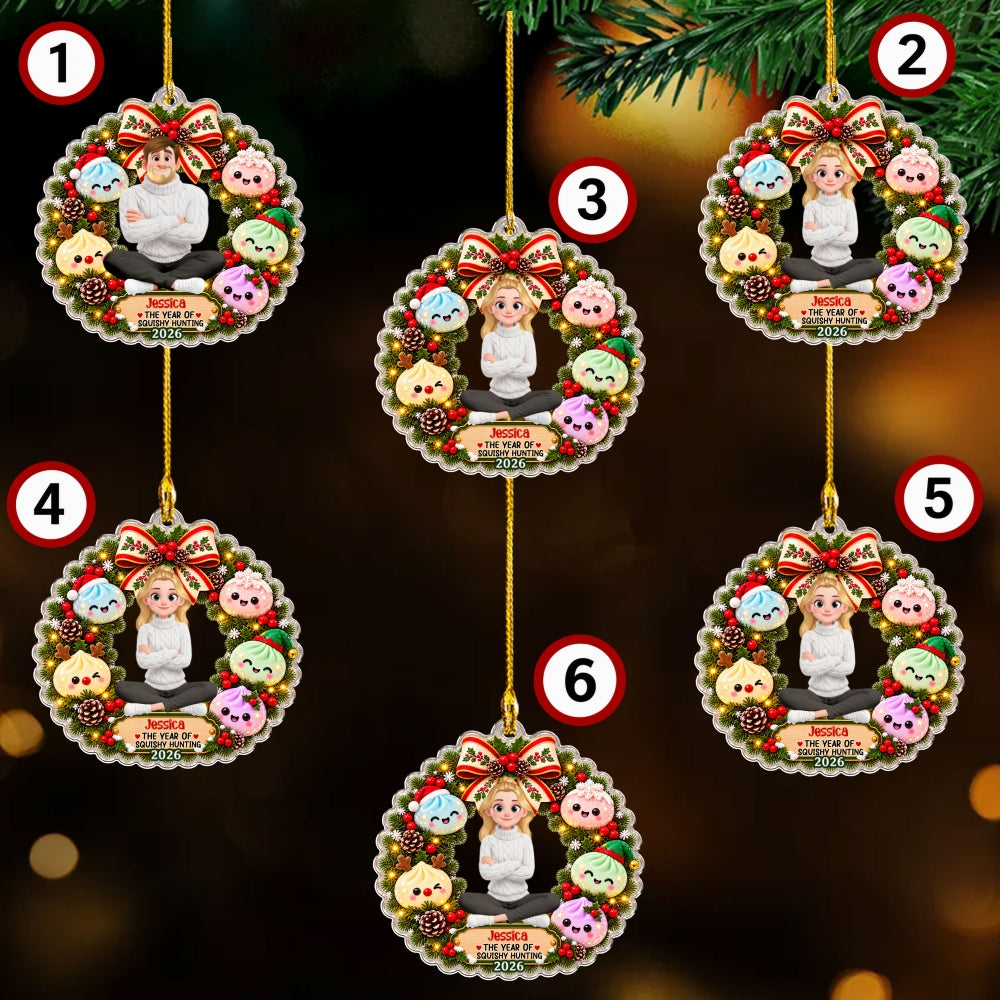 Custom Family Ornament, Christmas Gift for Family Members •  Cute Dumpling For Christmas - Personalized Acrylic Ornament