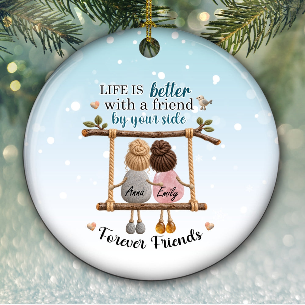 Custom Sister Christmas Ornament •  Special Moments - Personalized Ceramic Ornament