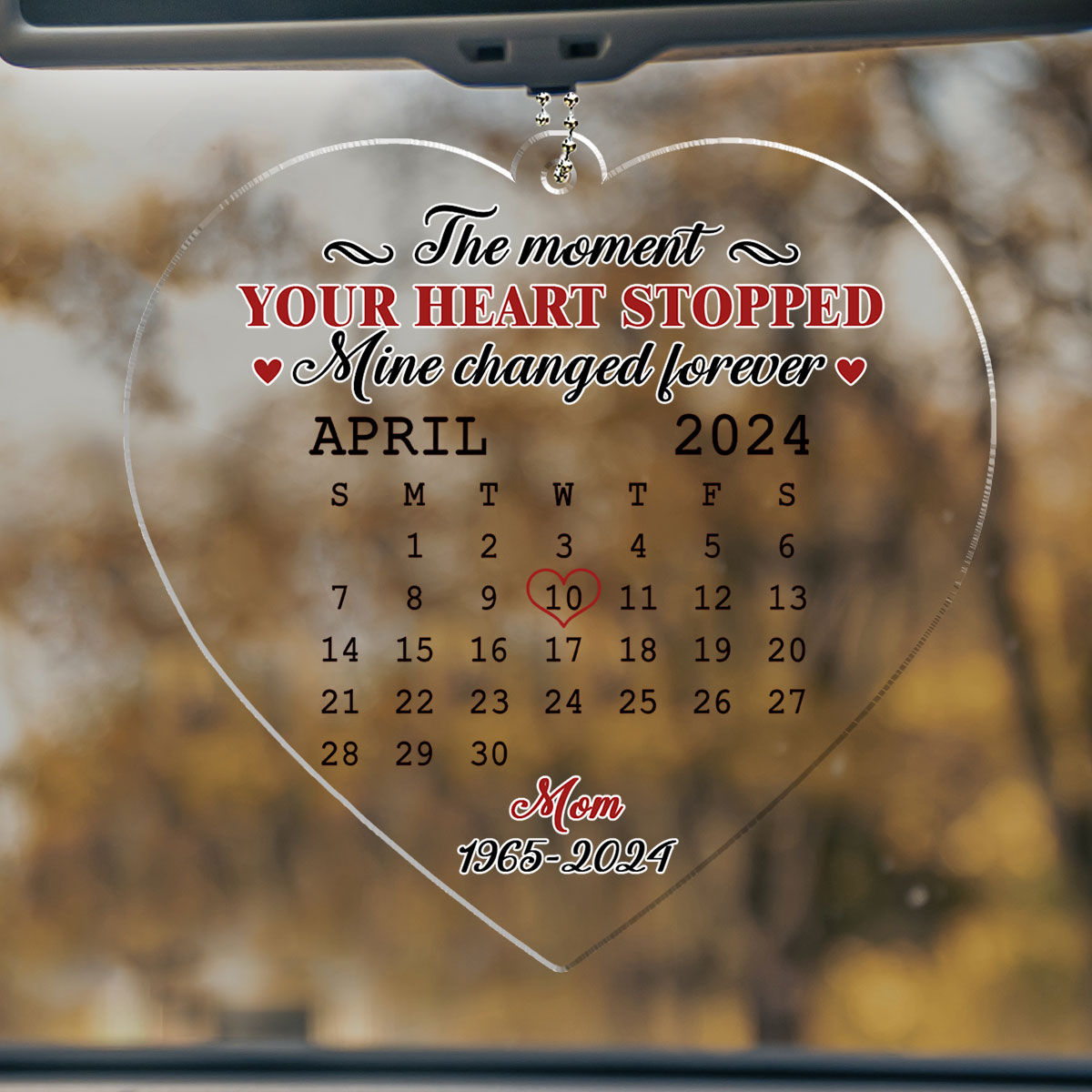 The Moment - Personalized Car Ornament