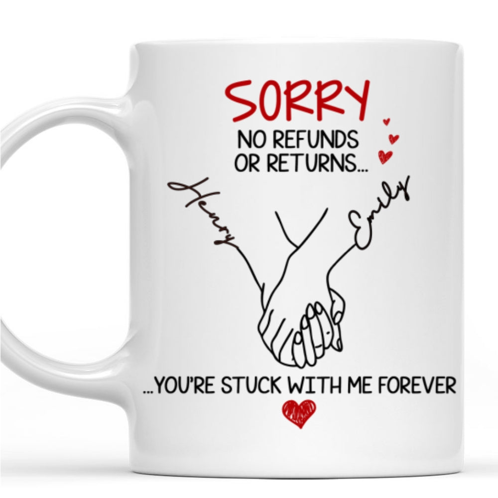 Custom Anniversary Keepsake Gifts For Couple • You Are Stuck With Me Forever - Personalized Coffee Mug