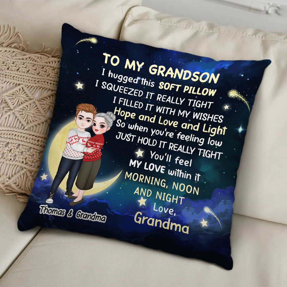 To My Grandson - Personalized Pillow