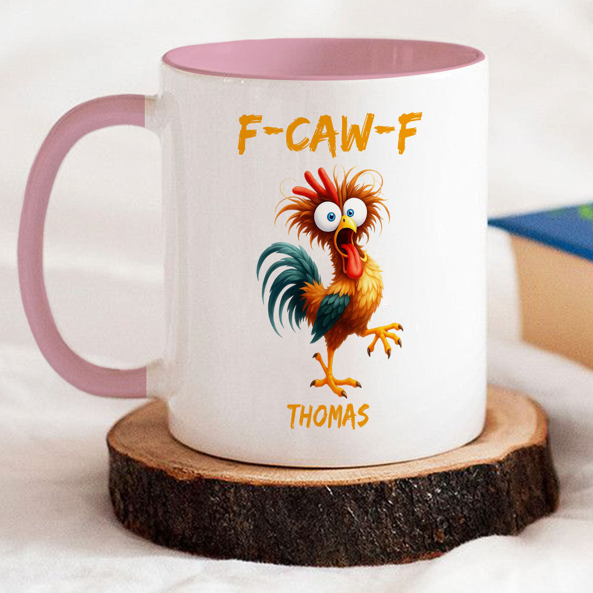 Custom Best Friend, Christmas & Birthday Friendship Keepsake Gift • FCAWF Chicken Humor - Personalized Accent Mug