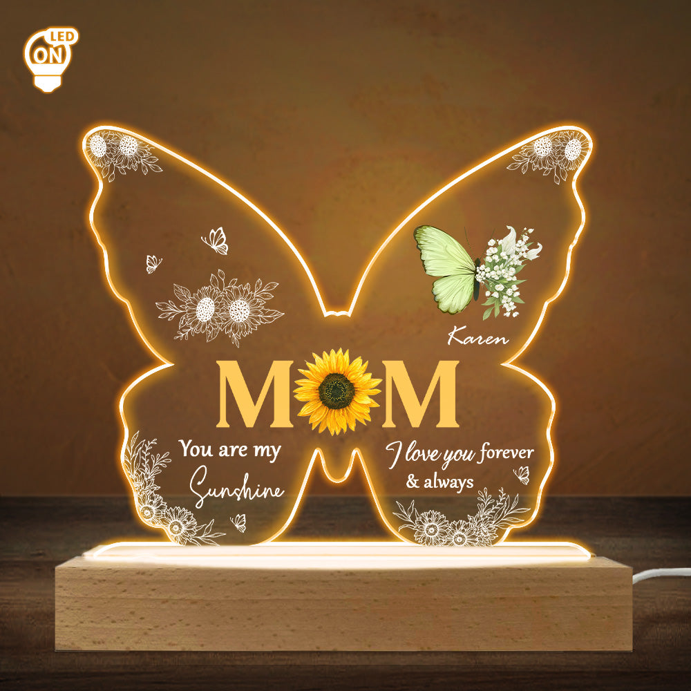 Custom Mother's Day Gift for Mom Grandma • Your Love Is Our Sunshine - Personalized LED Light