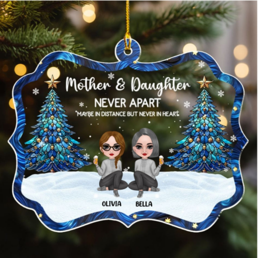 Custom Family Ornament, Christmas Gift for Family Members •  Christmas With Relative - Personalized Acrylic Ornament