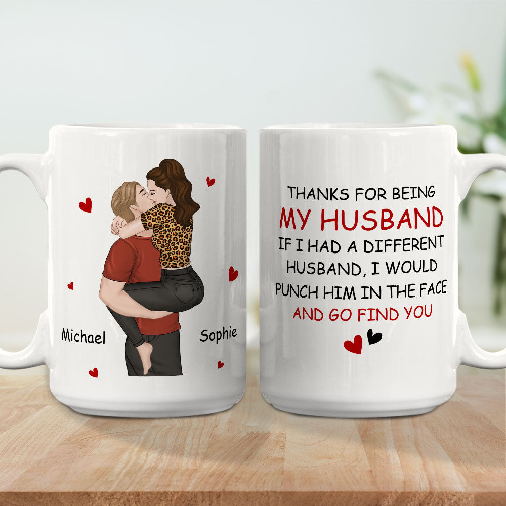 Custom Anniversary Keepsake Gifts For Couple • Punch Him And Go Find You - Personalized Coffee Mug